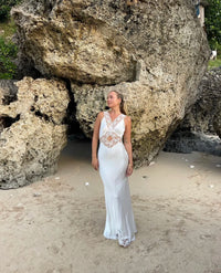 Hire SIR THE LABEL Aries Cut Out Gown in Ivory White