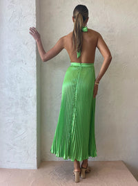 Hire L’IDEE Renaissance Split Gown In Neon Lime