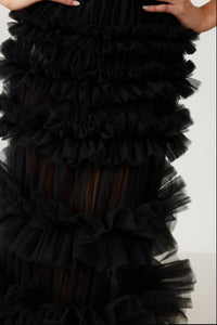 Hire LEXI Mariella Dress in Charcoal Black