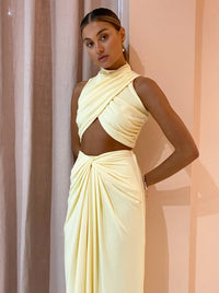 Hire SIGNIFICANT OTHER Liana Top And Skirt Set In Butter Yellow