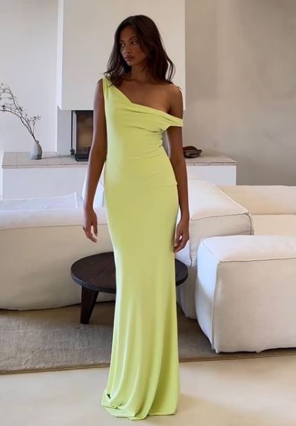 Hire Natalie Rolt Bettina Gown in Citron