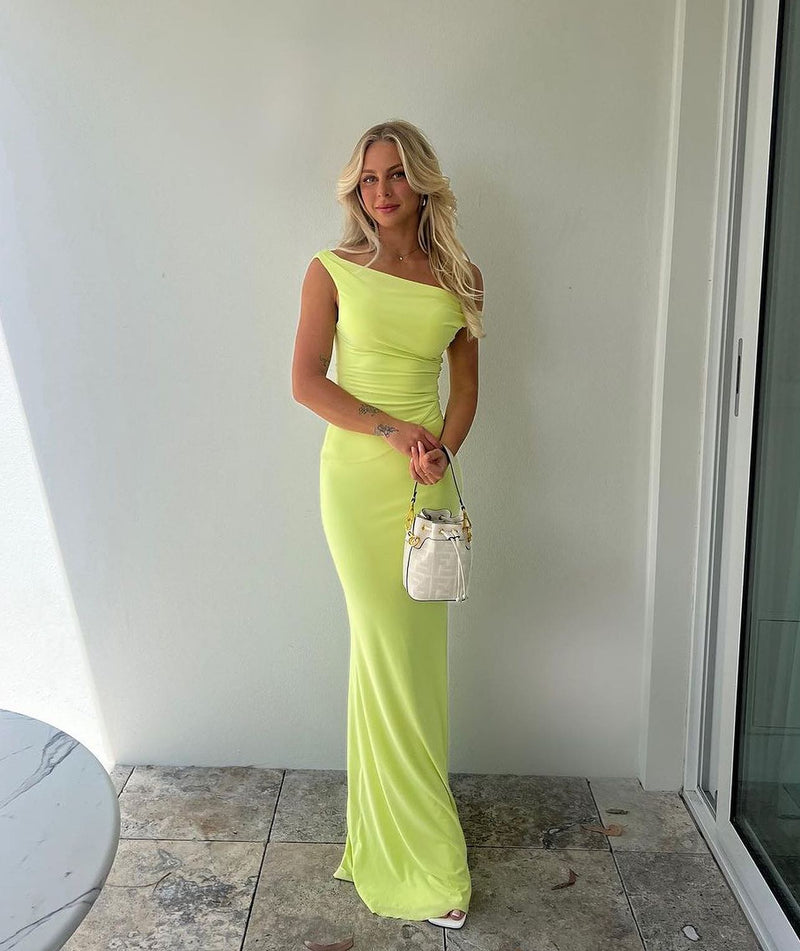 Hire Natalie Rolt Bettina Gown in Citron