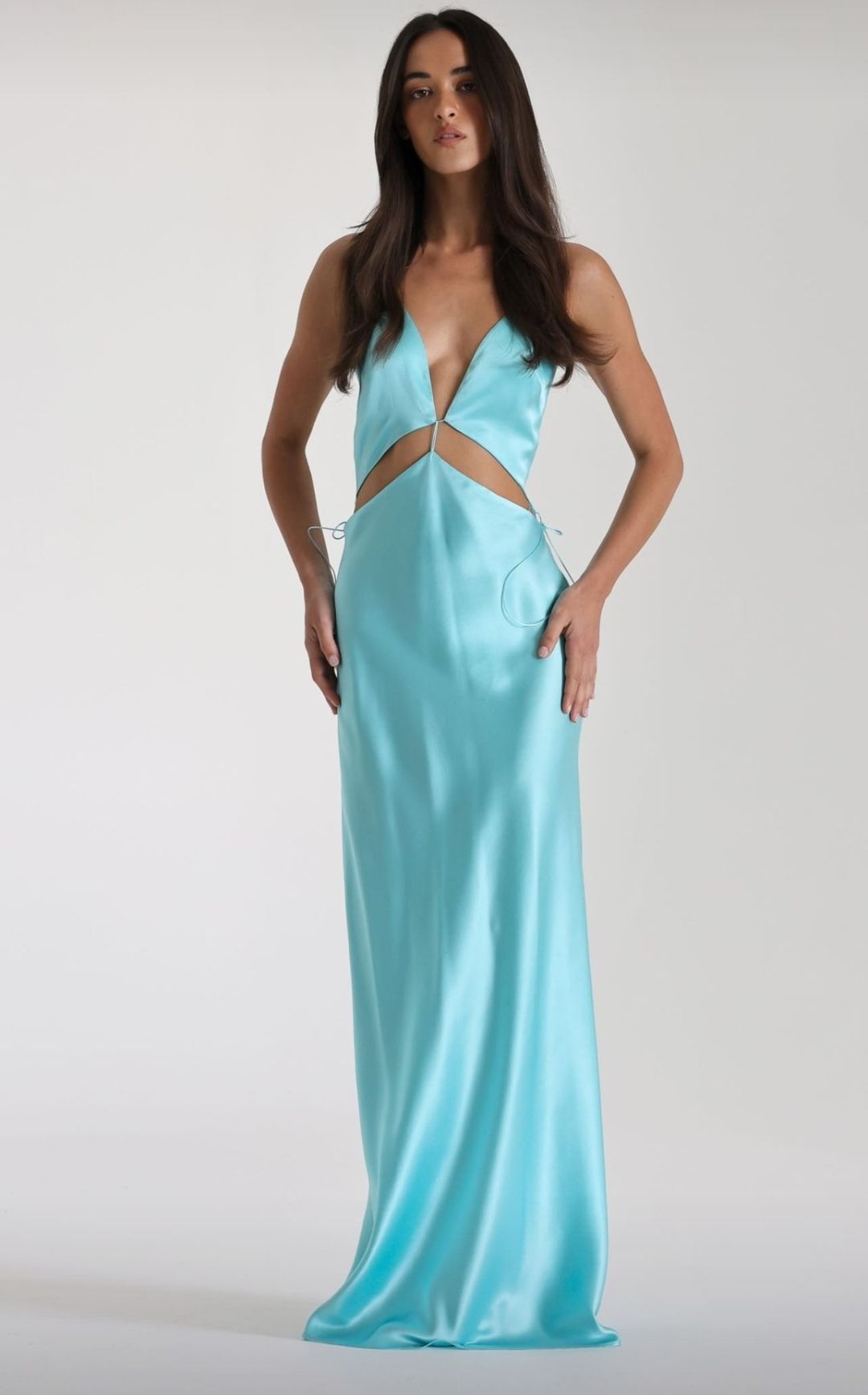 Hire NATALIE ROLT Iris Gown in Turquoise