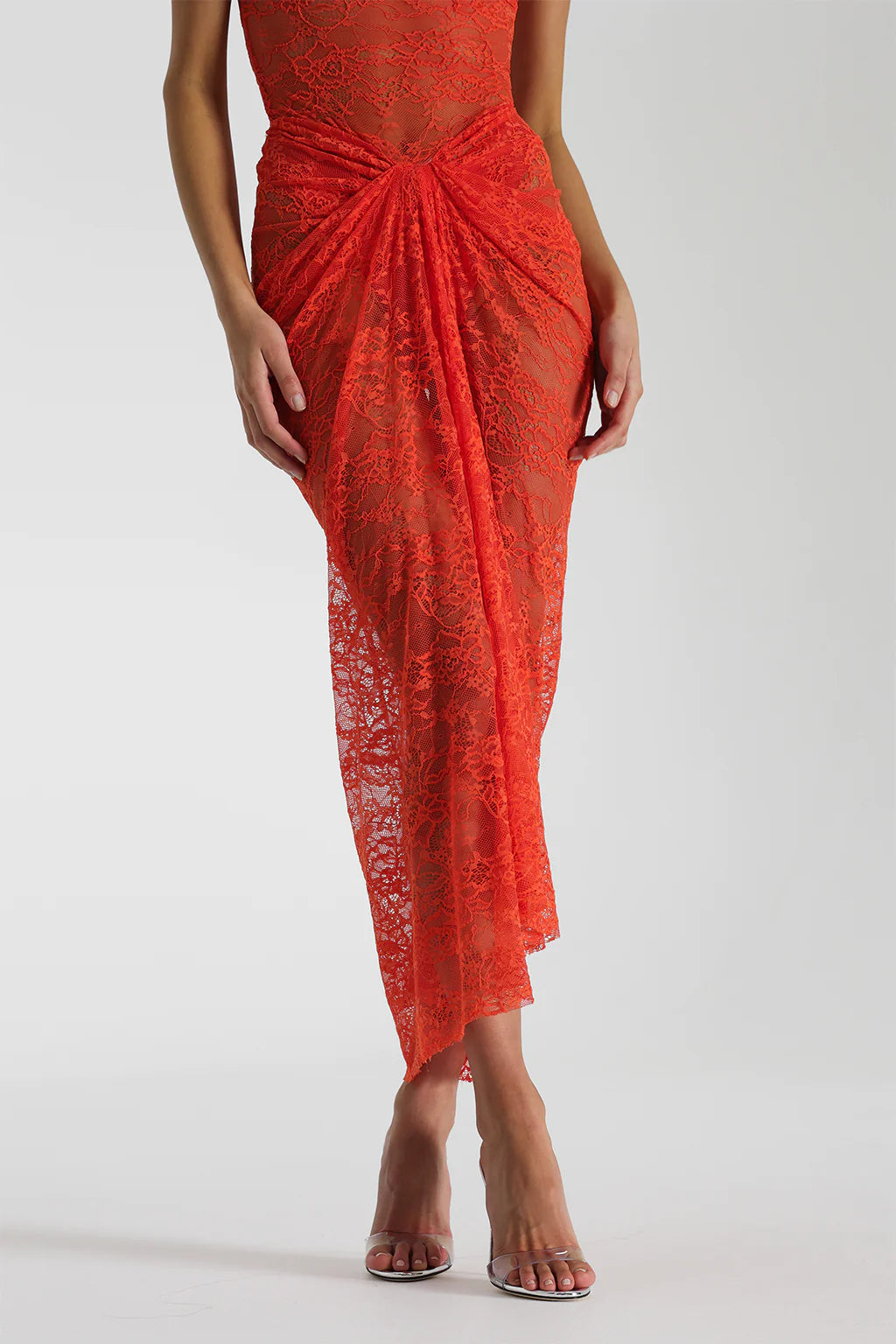 Hire Natalie Rolt Naomi Dress in Tangerine Lace