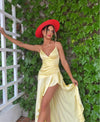Hire Sorella Midi Dress in Canary Yellow
