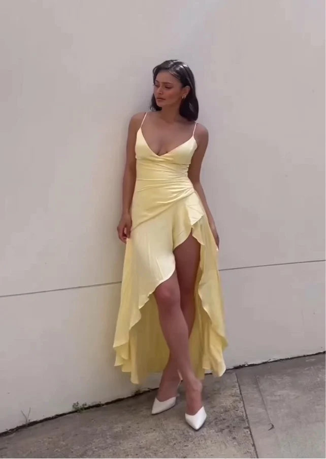 Sorella Midi Dress In Canary Yellow