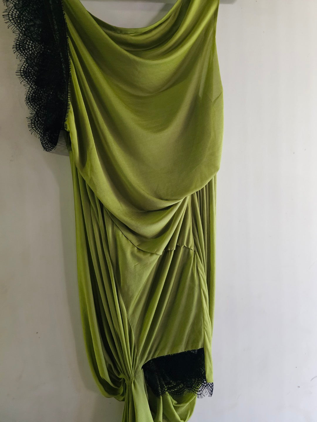 Hire CHRISTOPHER ESBER Galathea Asymmetric Mini Dress in Dypsis Green