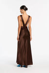 Hire SIR THE LABEL Aries Cut Out Gown in Chocolate Brown