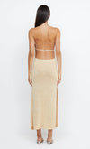 Hire Bec + Bridge Sadie Split Knit Midi Dress in Gold