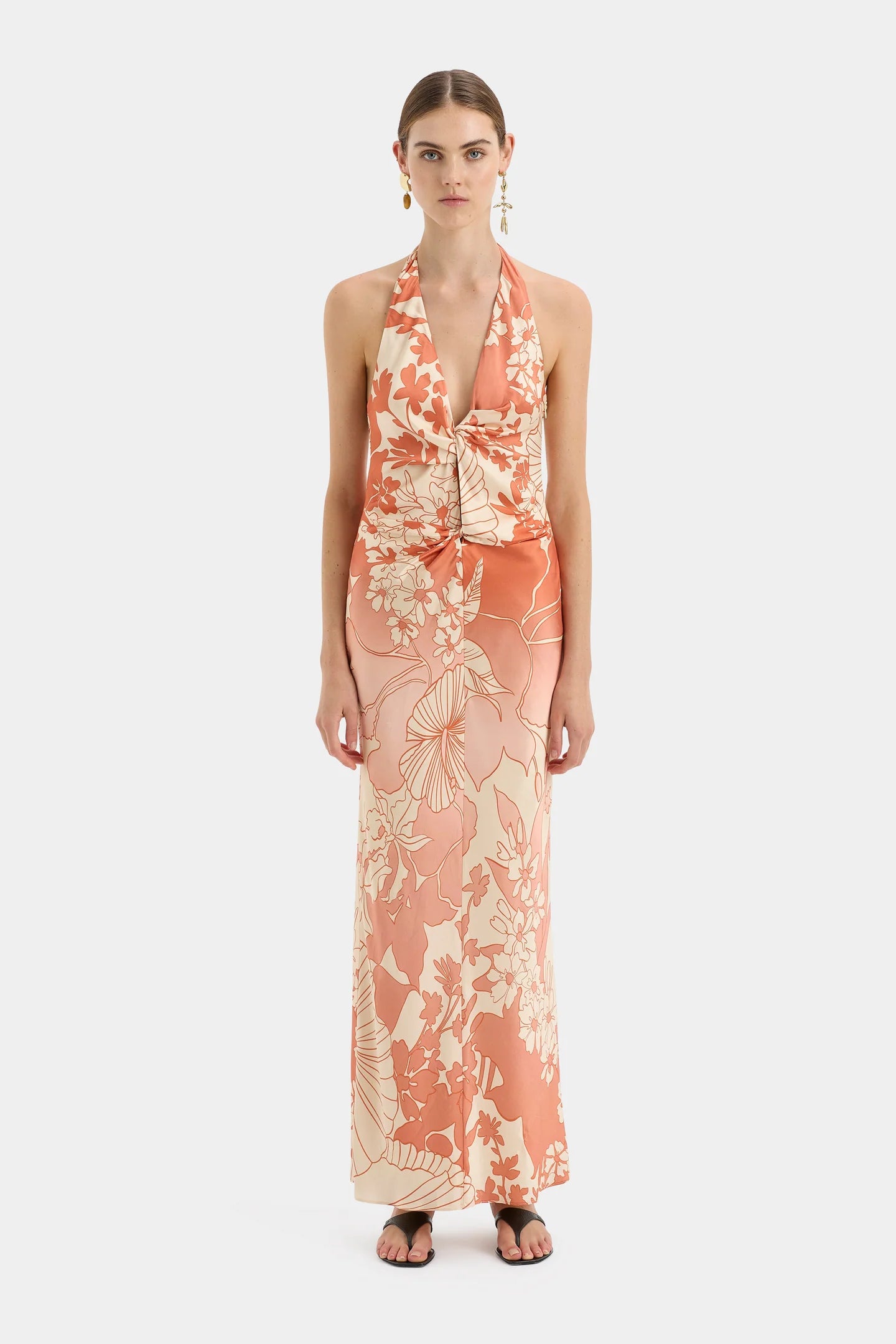 Hire SIR THE LABEL Como Twist Maxi Dress in Paradiso Print