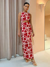 Hire  Cinta Cut Out Midi Dress in Valentina Floral Print