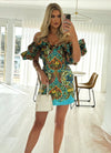 Hire ALEMAIS Sofie Off Shoulder Dress In Multi