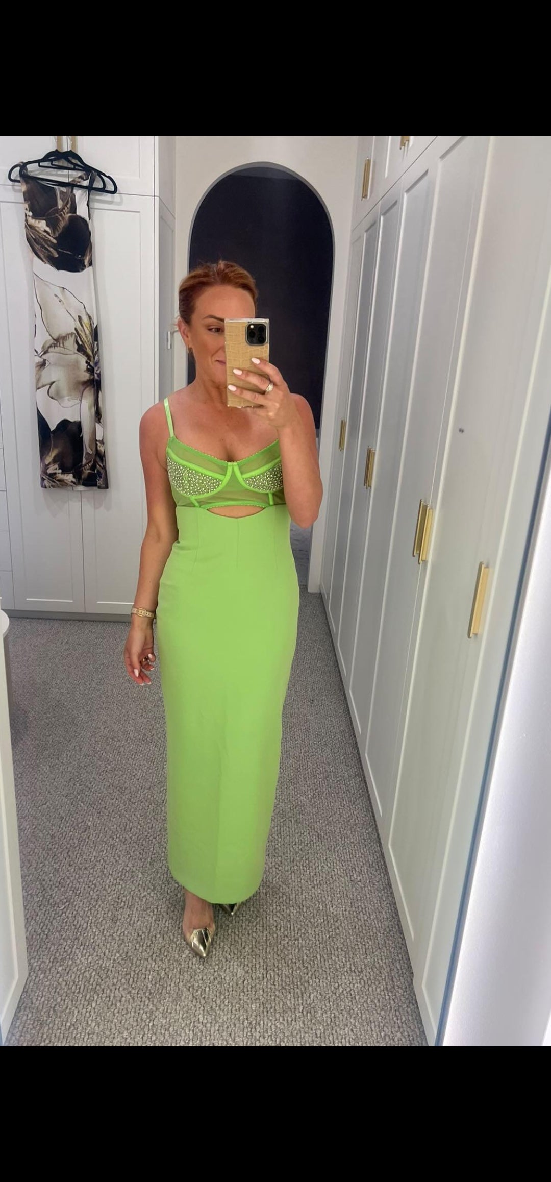 Hire RACHEL GILBERT Hartley Maxi Dress in Green