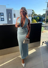 Hire DECONDUARTE Elin Maxi Dress in Sky Blue