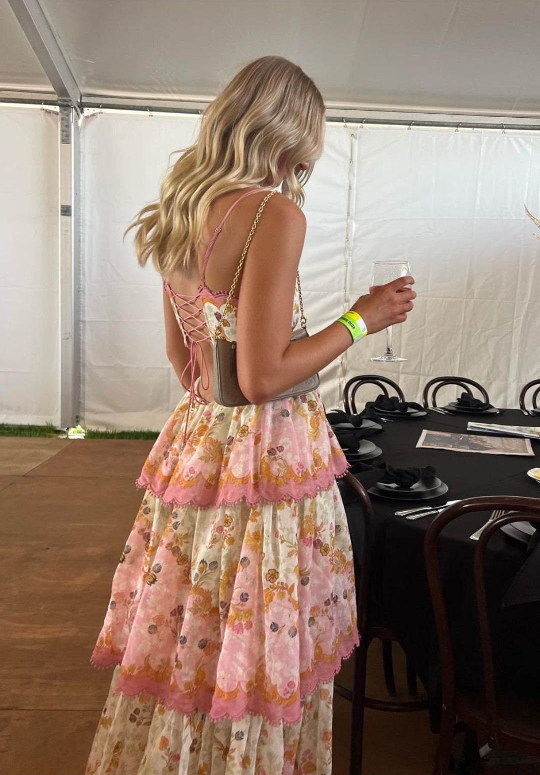 Hire ZIMMERMANN Laurel Frill Midi Dress TheOnlyDress Hire
