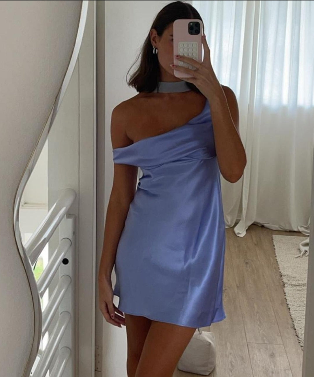 Hire NATALIE ROLT Monika Mini Dress in Bluebell