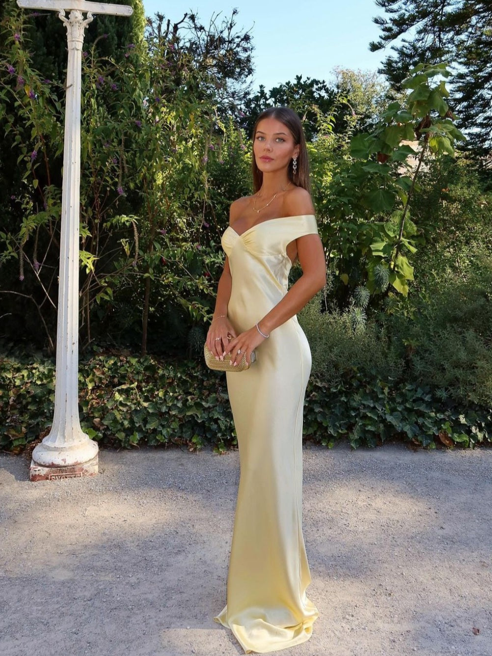 Hire NATALIE ROLT Bridget Gown in Lemon Yellow TheOnlyDress Hire
