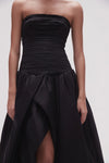 Hire AJE Violette Bubble Hem Maxi Dress in Black