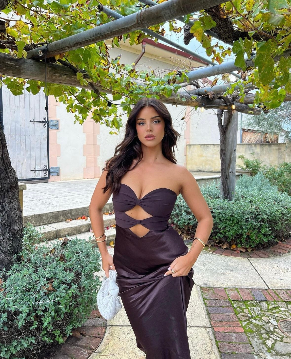 Hire Bec Bridge Halle Strapless Dress In Chocolate Brown TheOnlyDress Hire