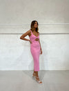 Hire Bec + Bridge Joelle Midi Dress Bubble Gum Pink