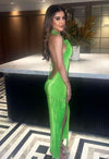 Hire L’IDEE Klum Gown in Neon Lime