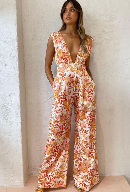 Hire BY NICOLA Fiesta Jumpsuit in Holiday Floret Print