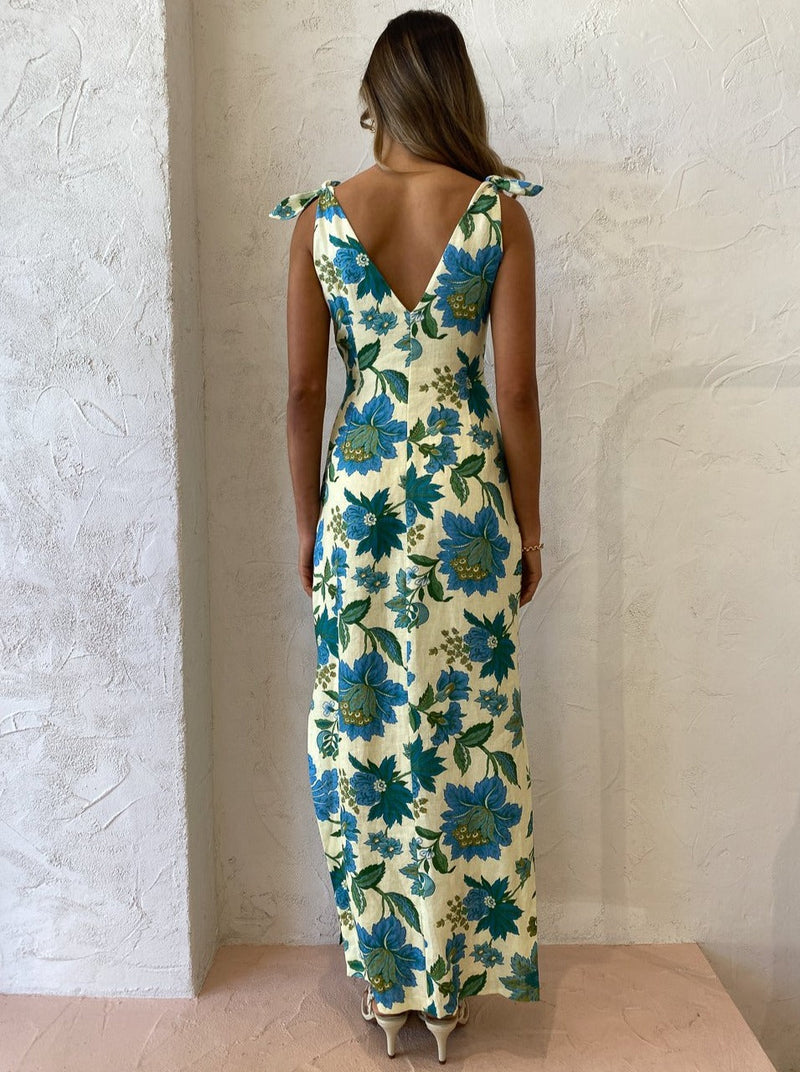 Hire  Alexandre Tie Midi Dress In Marguerite Print Floral