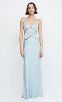 Hire Bec + Bridge Diamond Days Strap Maxi Dress in Cloud Blue