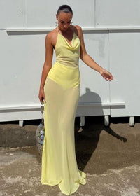 Hire Natalie Rolt Ariana Dress in Lemon Yellow