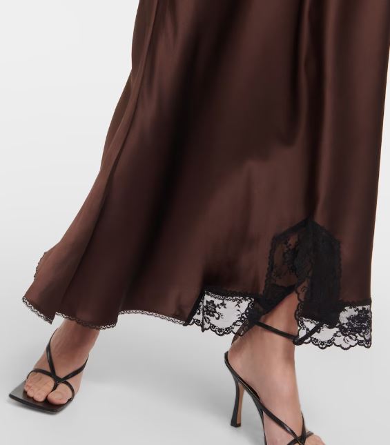Hire SIR THE LABEL Aries Cut Out Gown in Chocolate Brown Black