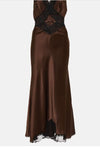 Hire SIR THE LABEL Aries Cut Out Gown in Chocolate Brown Black