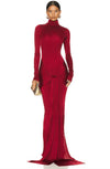 Hire HELSA Slinky Jersey Sarong Maxi Dress in Samba Red