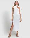 Hire L’IDEE Soiree 90s Dress Gown in White Blanc