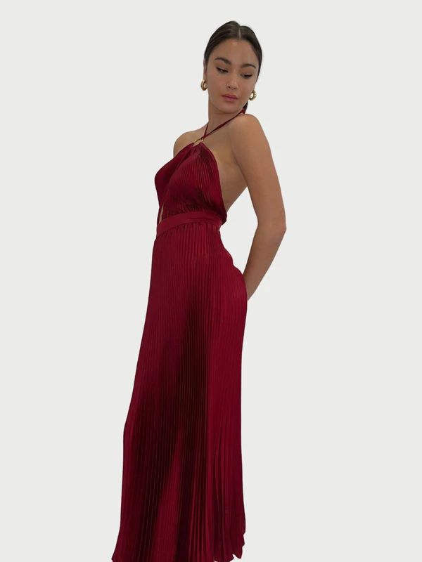 Hire L’IDEE Reveil Gown in Ruby Red