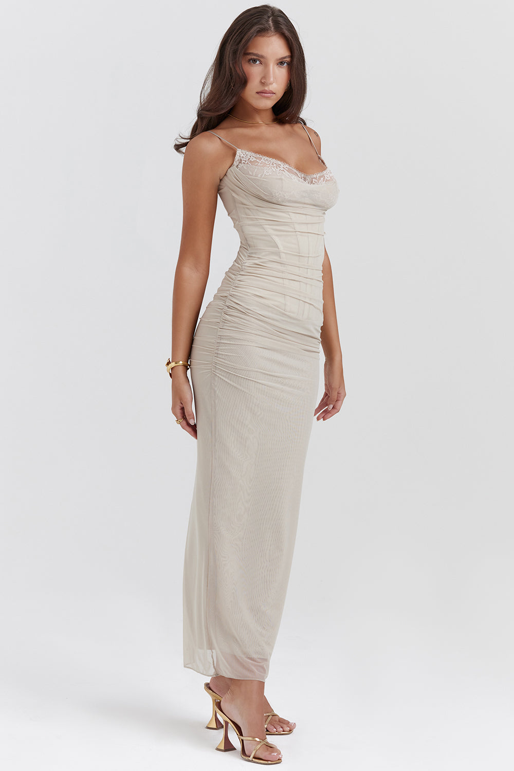 Hire HOUSE OF CB Nalini Sand Maxi Dress – TheOnlyDress Hire