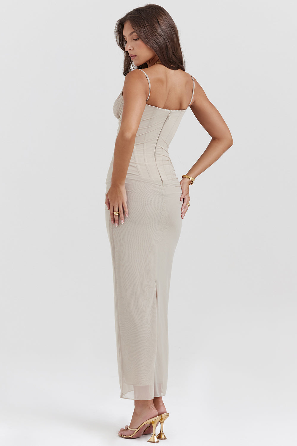 Hire HOUSE OF CB Nalini Sand Maxi Dress – TheOnlyDress Hire