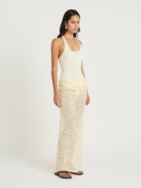Hire BENNI Ariel Maxi Dress in Shell Marshmellow