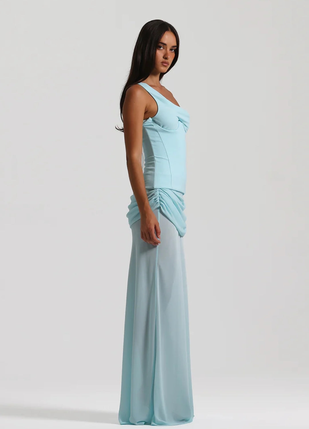Hire NATALIE ROLT Cadence Gown in Baby Blue