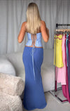 Hire I AM DELILAH. Angelina SET Maxi Skirt and Corset Top in Bluebell