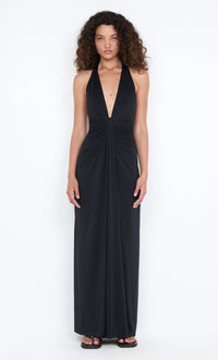 Hire BEC+BRIDGE Tillie Drape Maxi Dress in Black