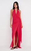 Hire BEC+BRIDGE Soneva Wrap Maxi Dress in Strawberry Red
