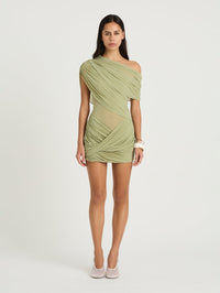 Hire BENNI Otto Mini Dress in Pistachio