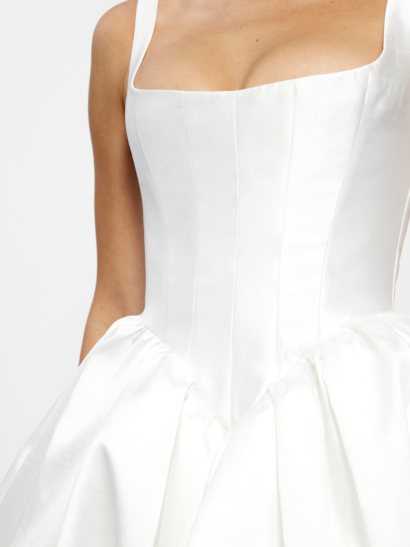 Hire EFFIE KATS Muse Mini Dress in Ivory White