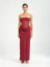 Hire BENNI Petra Maxi Dress in Wine Red