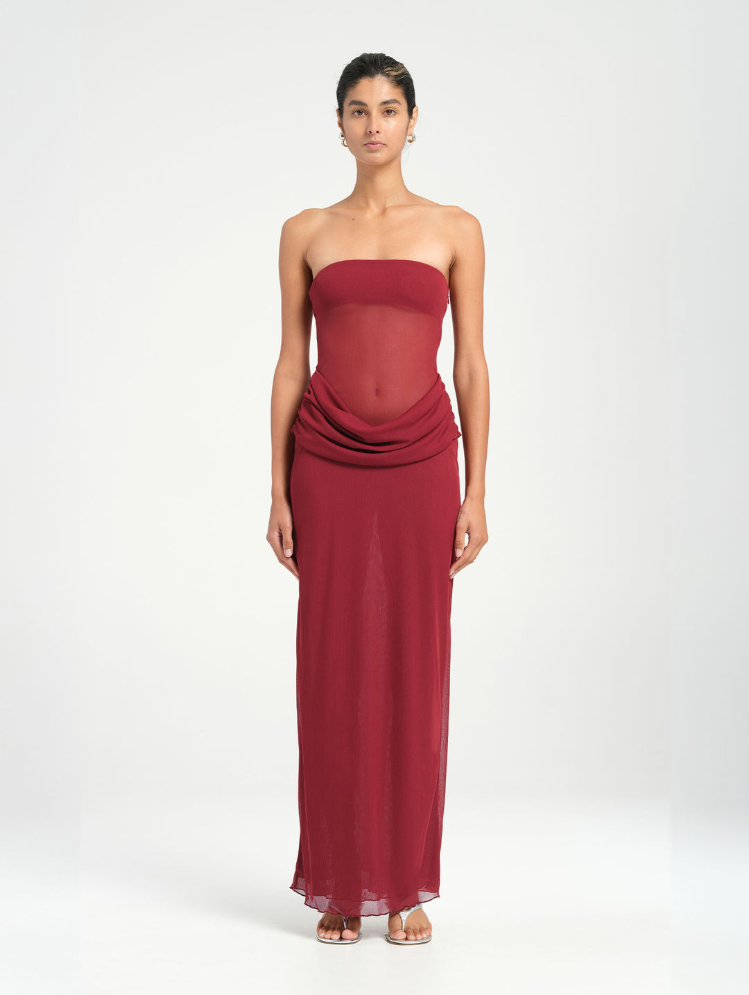 Hire BENNI Petra Maxi Dress in Wine Red