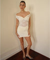 Hire DECONDUARTE Genna Lace Mini Dress in Ivory Cream Lace