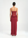 Hire BENNI Petra Maxi Dress in Wine Red