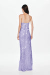 Hire MISHA Sapphire Sequin Maxi Dress in Purple Lilac