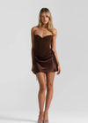 Hire NATALIE ROLT Evelyn Mini Skirt in Espresso Brown (SKIRT ONLY)