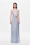 Hire MISHA Devon Sequin Maxi Dress in Cloud Blue